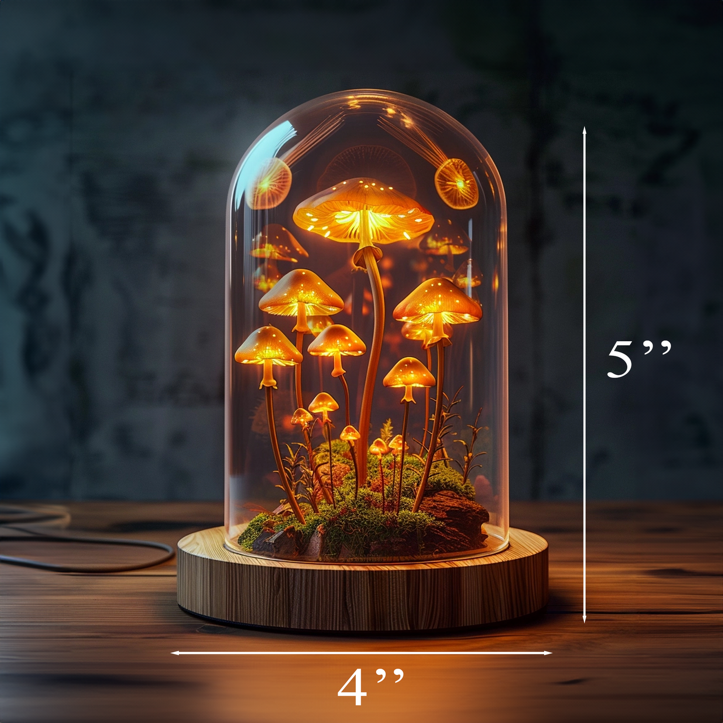 Boho Mushroom Nightstand Lamp, Soft LED Night Light