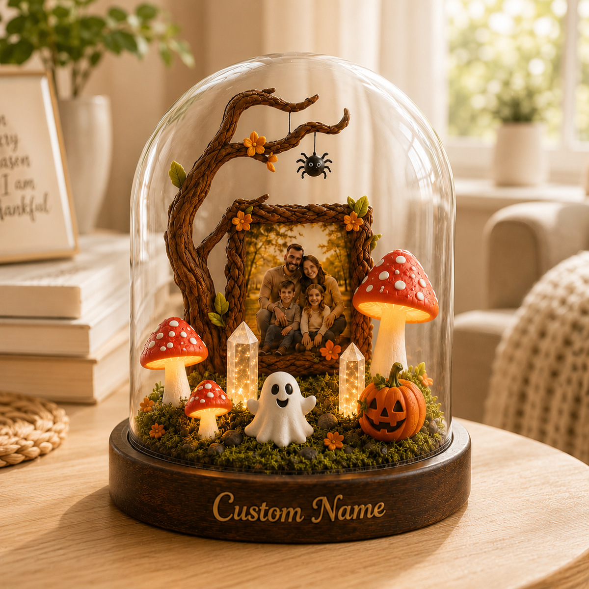 Custom Halloween Family Photo Ghost Night Light