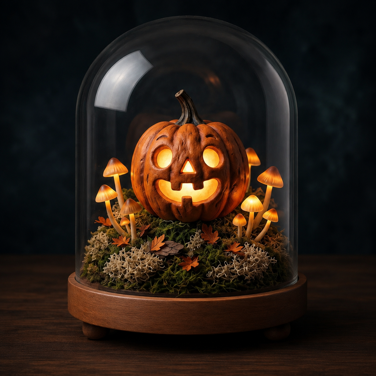 Halloween Jack O Lantern Mushroom Night Light
