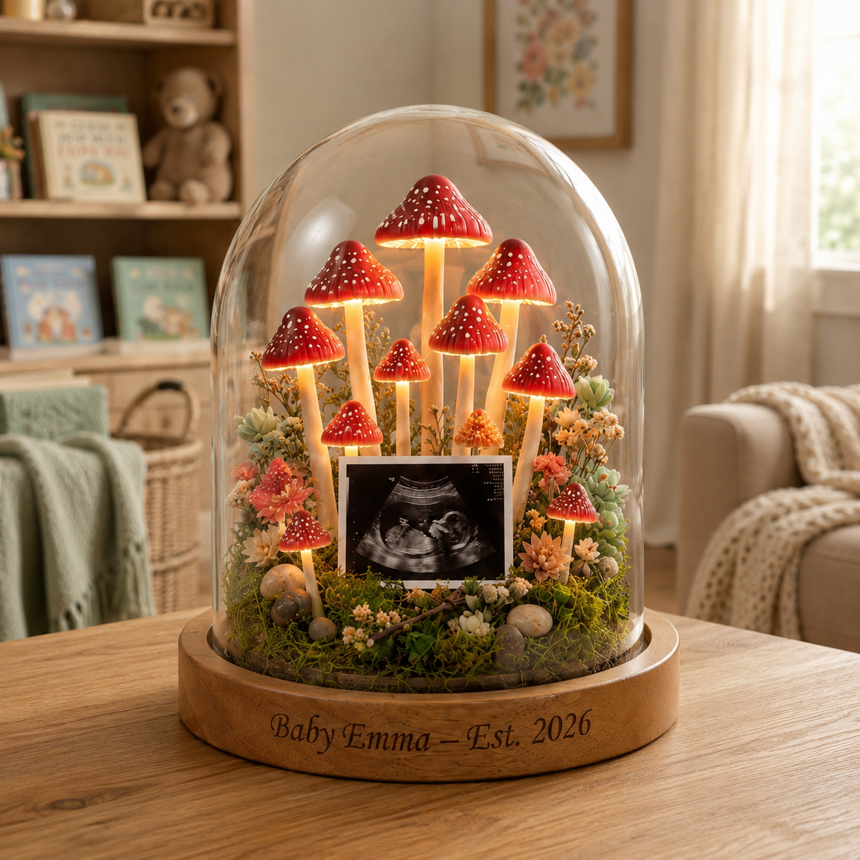 Custom Ultrasound Pregnancy Announcement Night Light