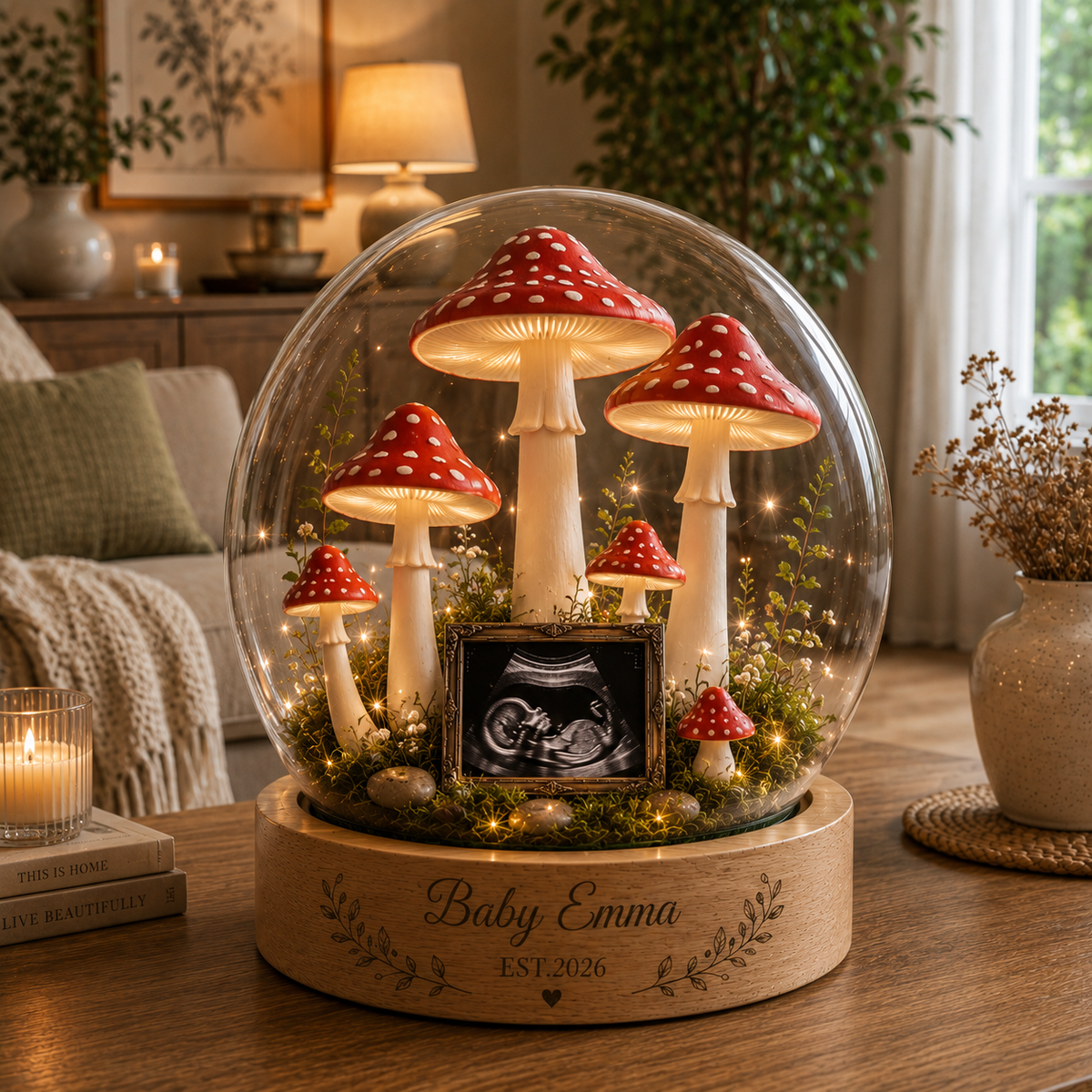 Personalized Ultrasound Lamp for Grandparents Reveal