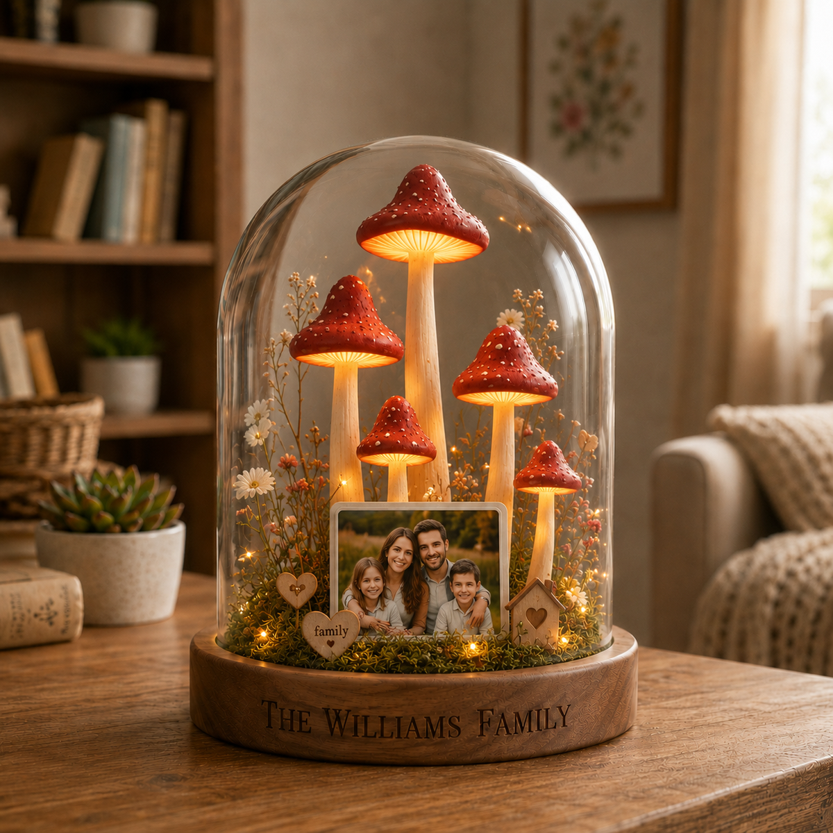 Custom Family Name Photo Lamp for First Apartment