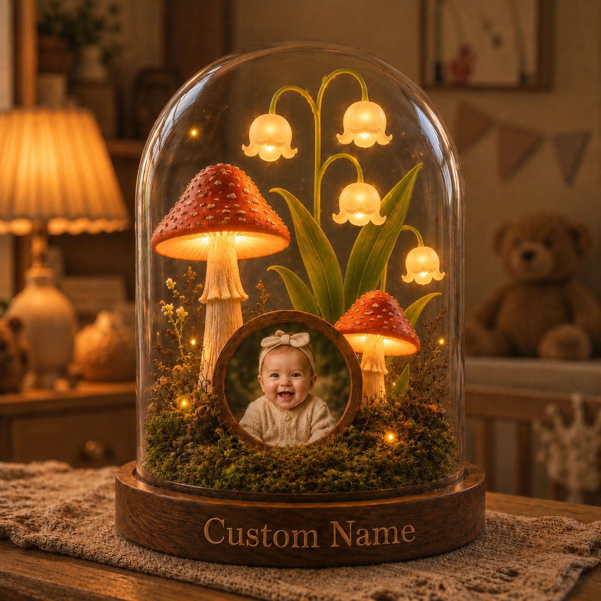 Custom Baby Girl Photo Nursery Night Light