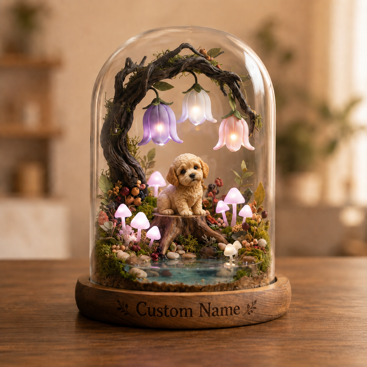 Personalized Shiba Inu Figurine Dome Night Light