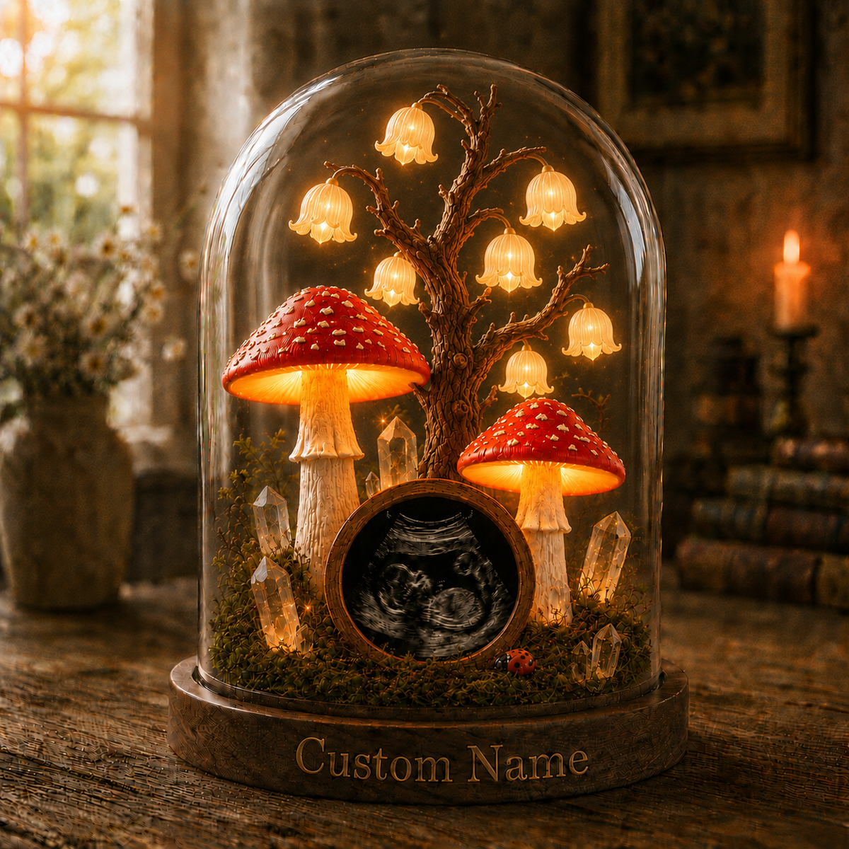 Personalized Ultrasound Baby Announcement Night Light