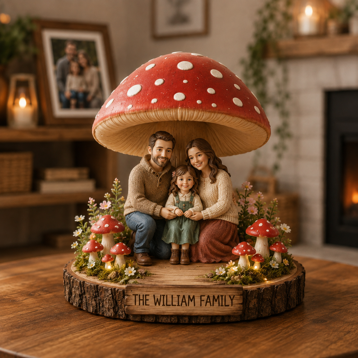 Custom Clay Family Figurine from Your Photo