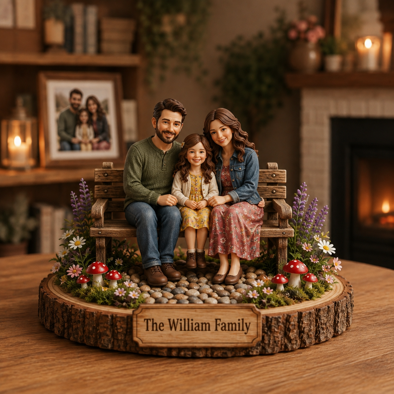 Custom Clay Family Figurine From Photo for Mom
