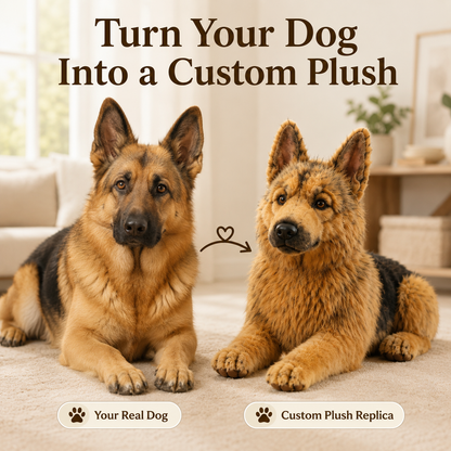Custom German Shepherd Plush from Your Pet Photo
