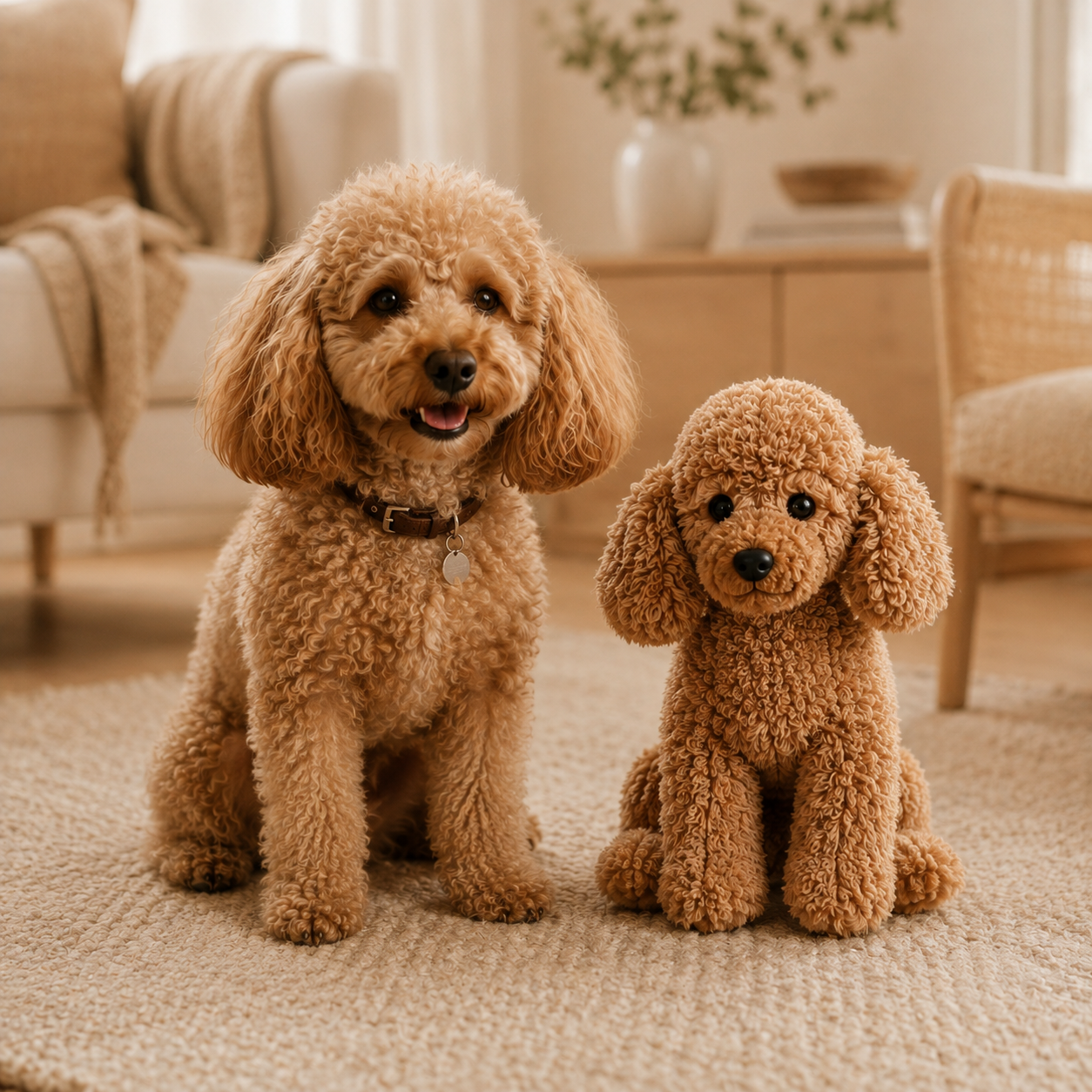 Custom Poodle Plush Stuffed Animal from Photo