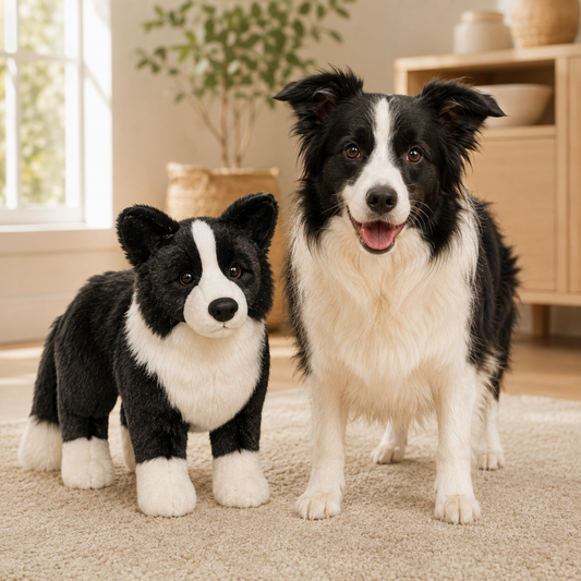 Personalized Border Collie Photo Plush Keepsake