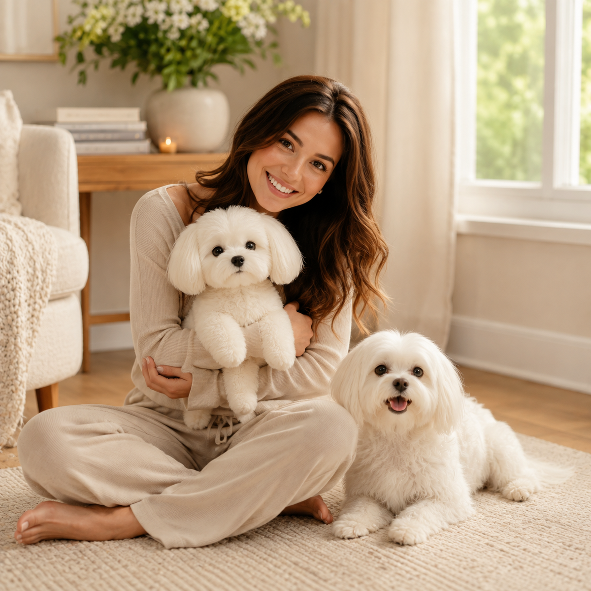 Custom Maltese Plush Made from Your Pet Photo