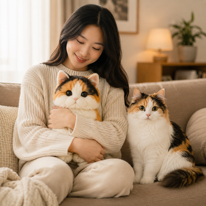 Custom Cat Plush Replica from Your Pet Photo