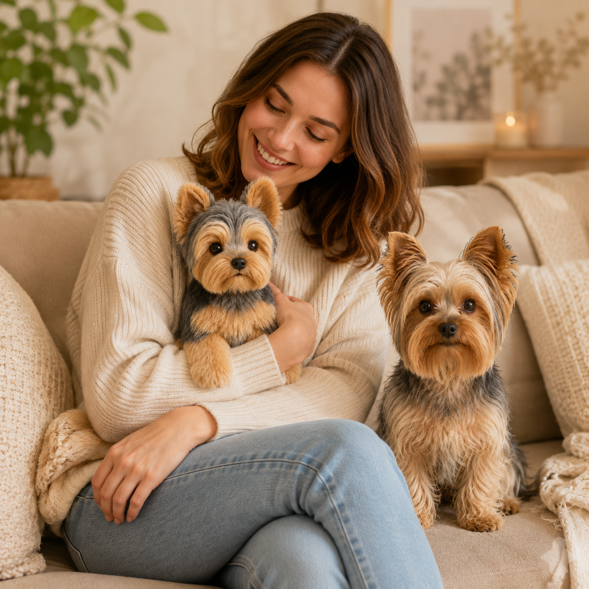 Custom Yorkie Plush from Your Dog Photo