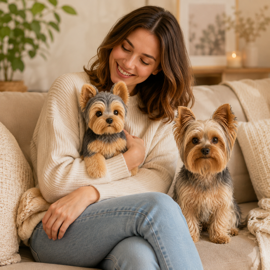 Custom Yorkie Plush from Your Dog Photo