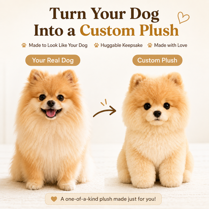Custom Pomeranian Plush from Your Pet Photo