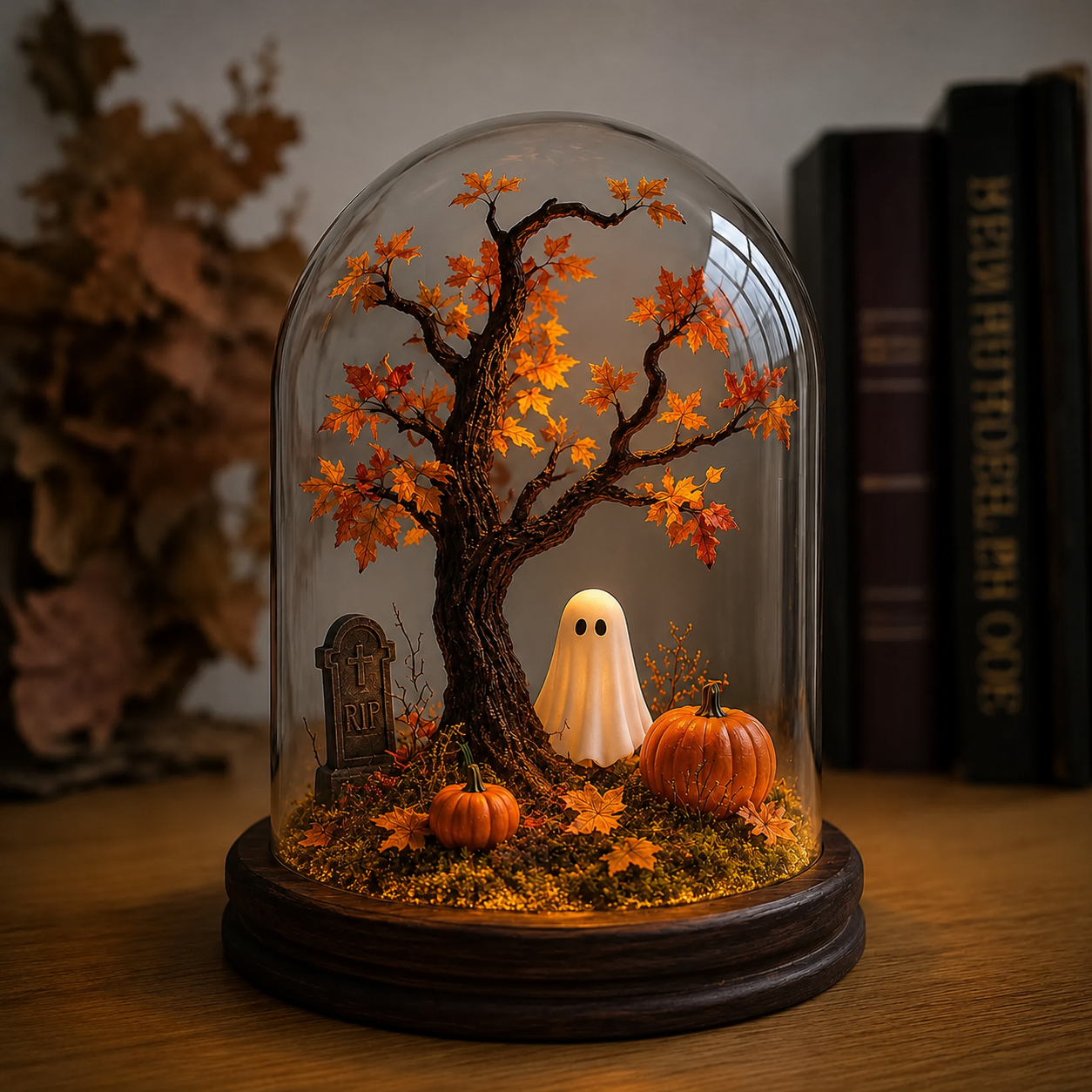 Halloween Ghost and Pumpkin Night Light