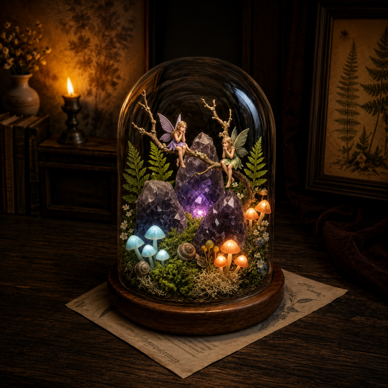 Fairy Crystal Enchanted Forest Night Light
