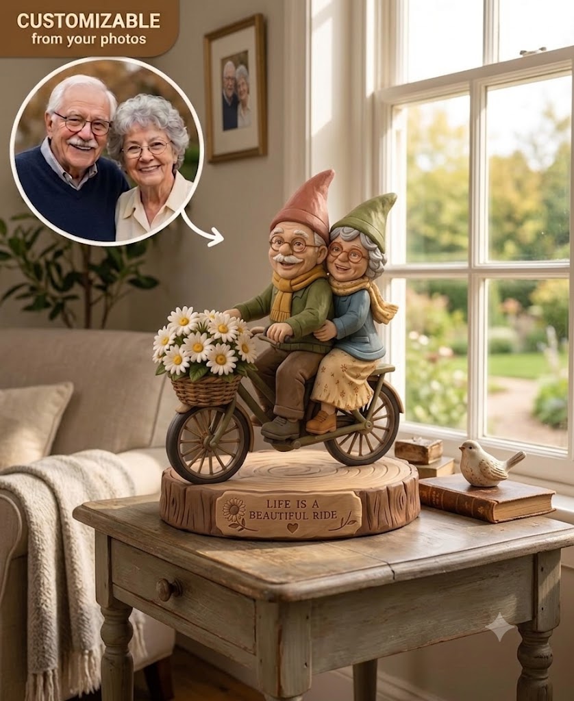 Custom Cycling Couple Figurine From Photo
