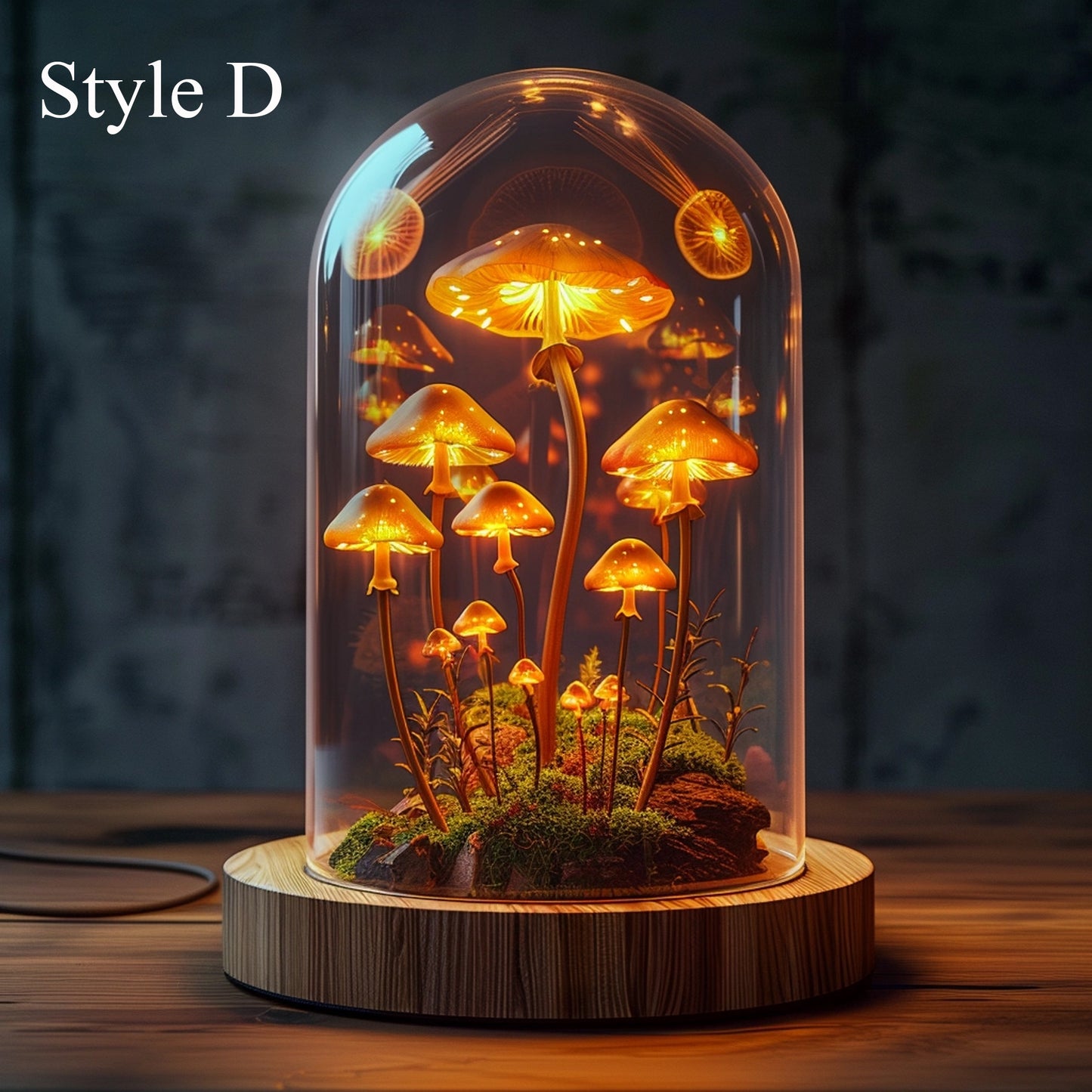 Boho Mushroom Nightstand Lamp, Soft LED Night Light