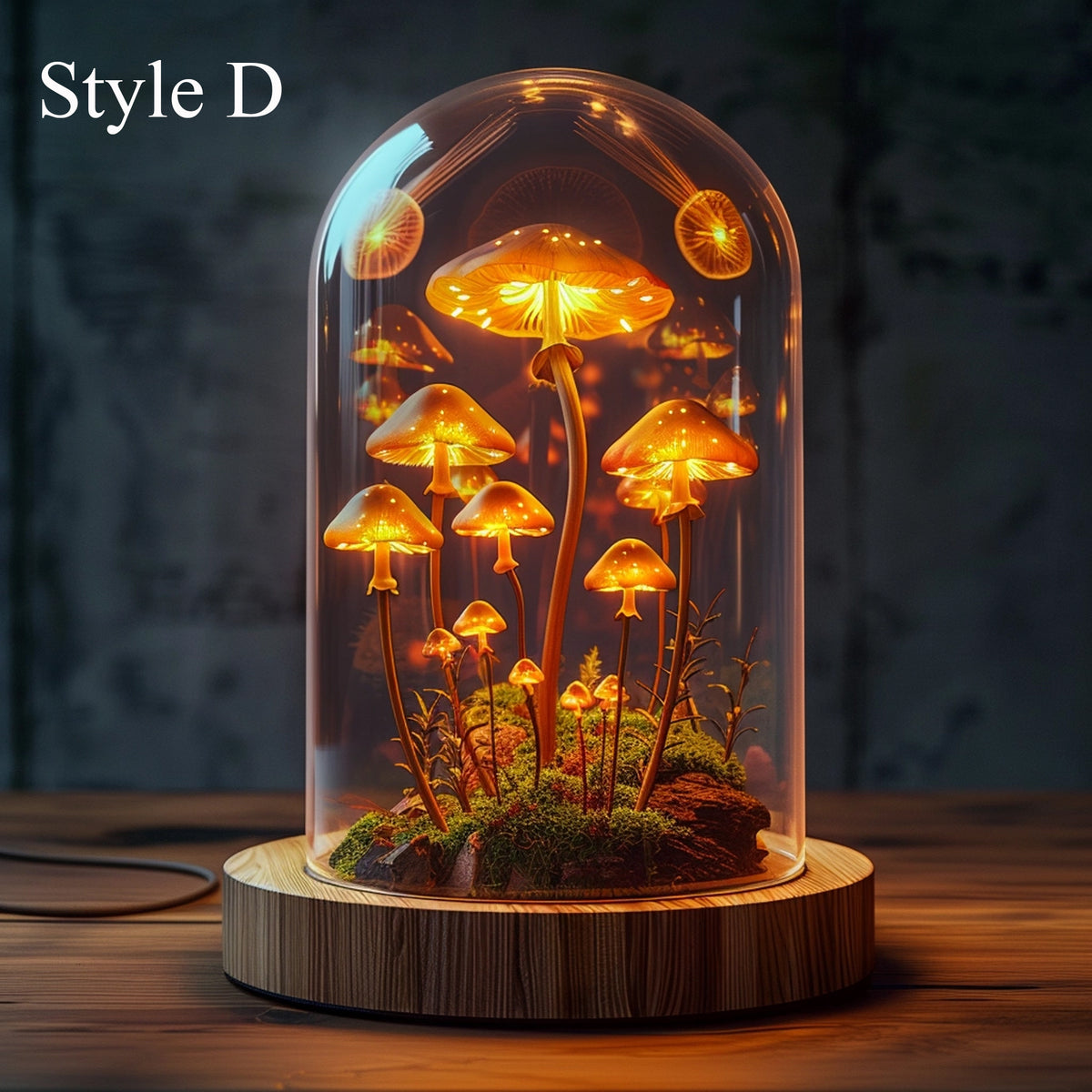 Boho Mushroom Nightstand Lamp, Soft LED Night Light