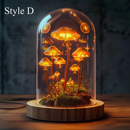 Boho Mushroom Nightstand Lamp, Soft LED Night Light