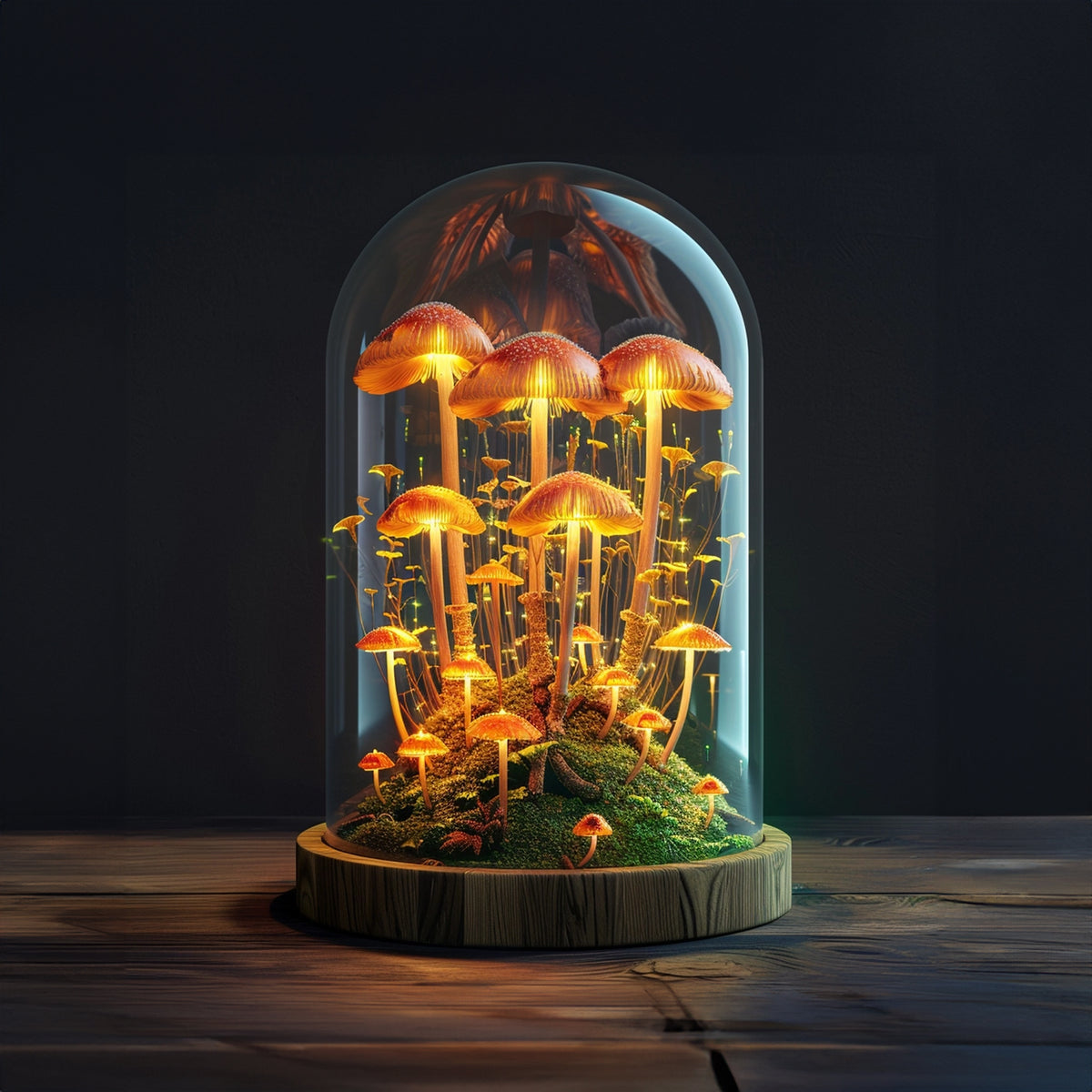 Boho Mushroom Nightstand Lamp, Soft LED Night Light