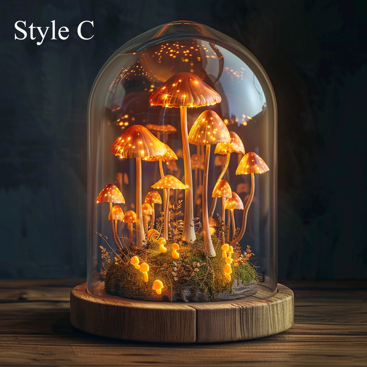 Boho Mushroom Nightstand Lamp, Soft LED Night Light