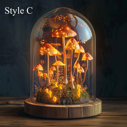 Boho Mushroom Nightstand Lamp, Soft LED Night Light
