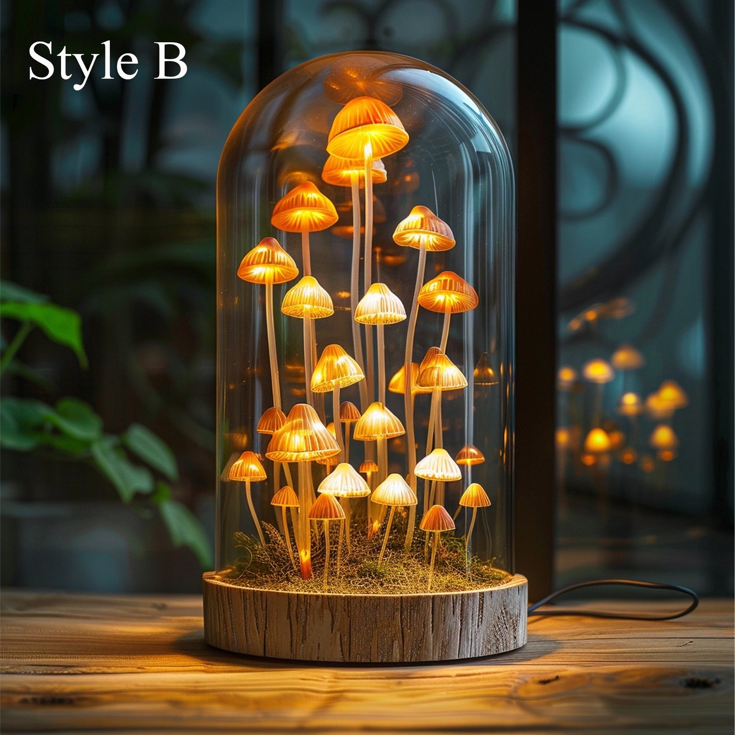 Boho Mushroom Nightstand Lamp, Soft LED Night Light