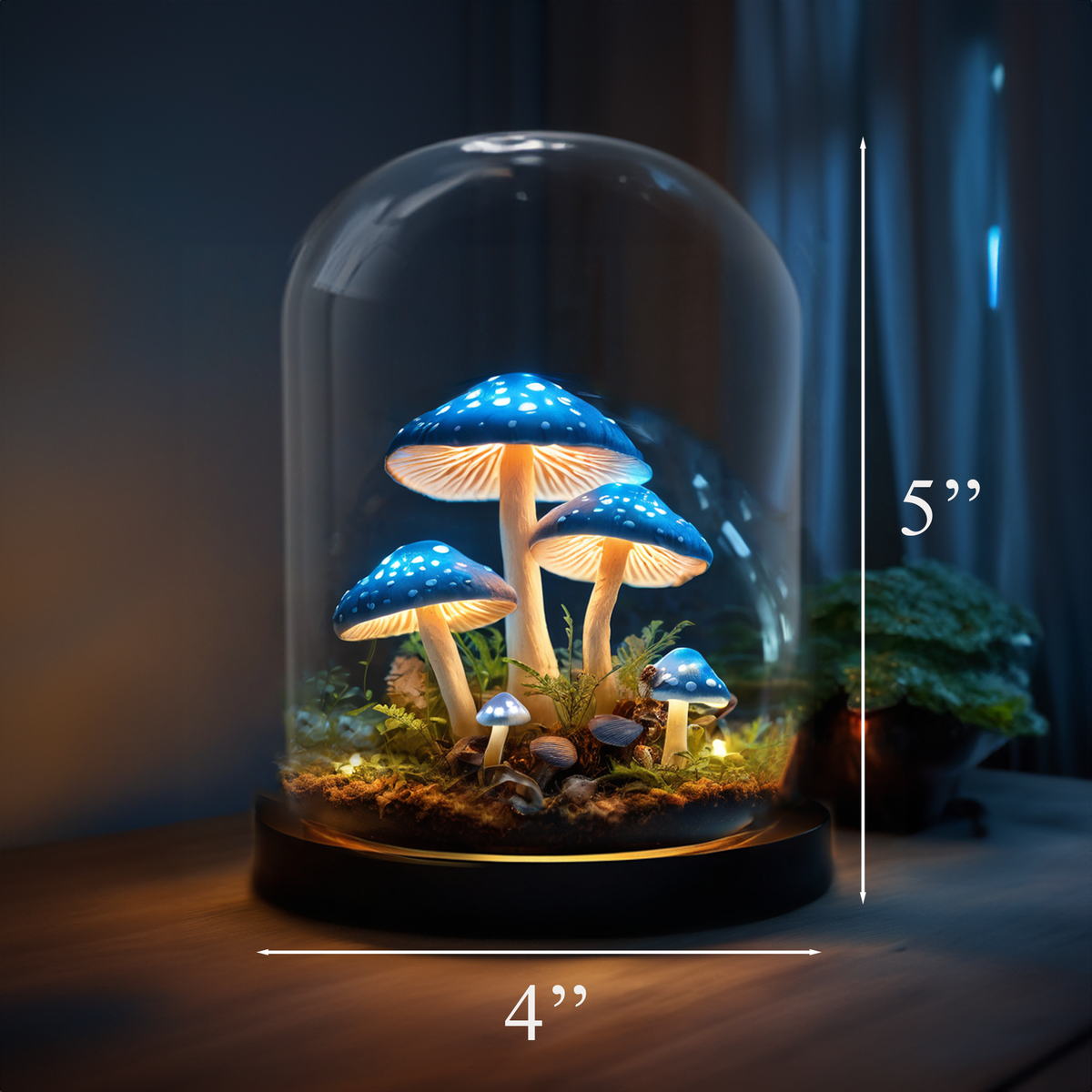 Calming Blue Mushroom Nursery Night Light