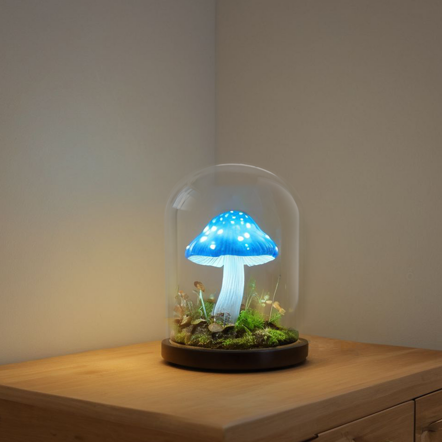 Calming Blue Mushroom Nursery Night Light