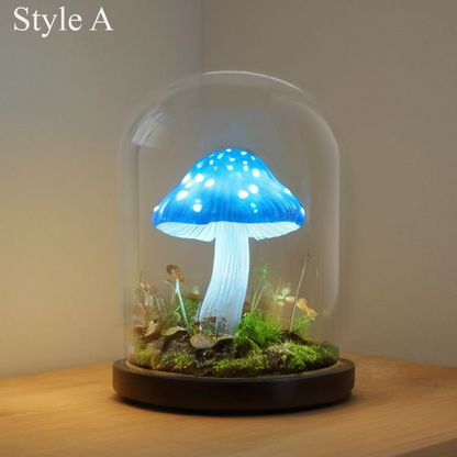 Calming Blue Mushroom Nursery Night Light