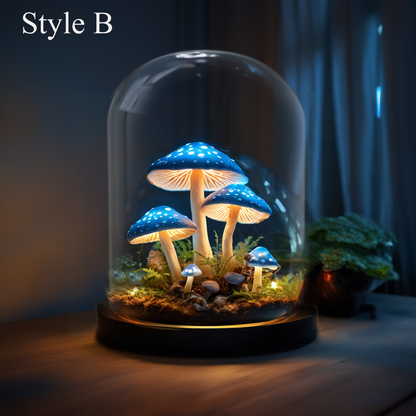 Calming Blue Mushroom Nursery Night Light