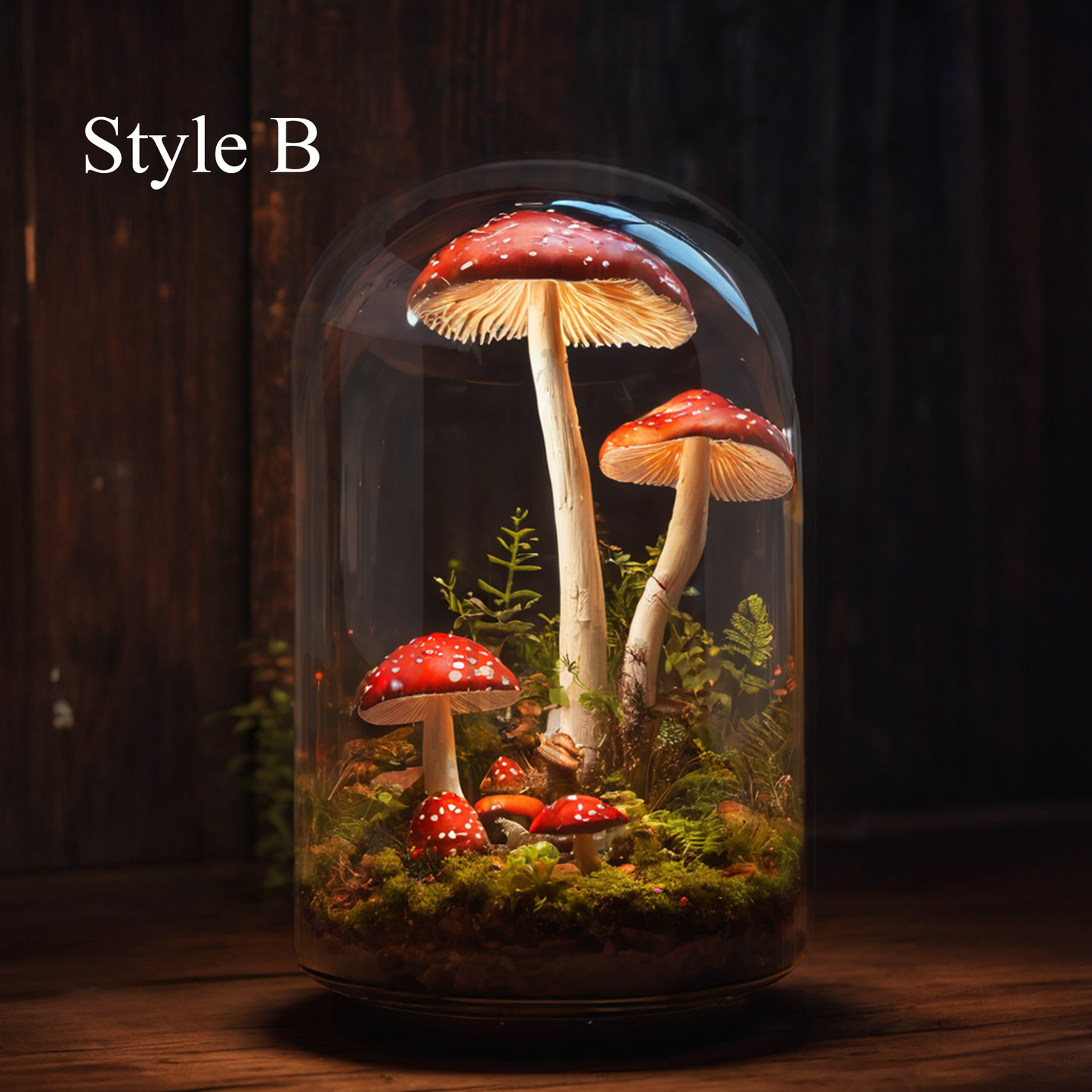 Handmade Glass Mushroom Lamp for Plant Lovers