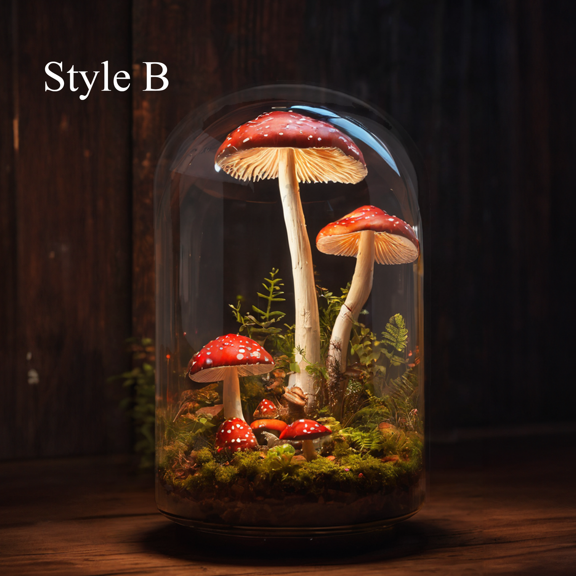 Handmade Glass Mushroom Lamp for Plant Lovers