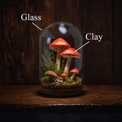 Handmade Glass Mushroom Lamp for Plant Lovers