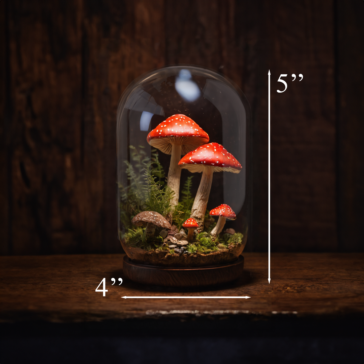 Handmade Glass Mushroom Lamp for Plant Lovers